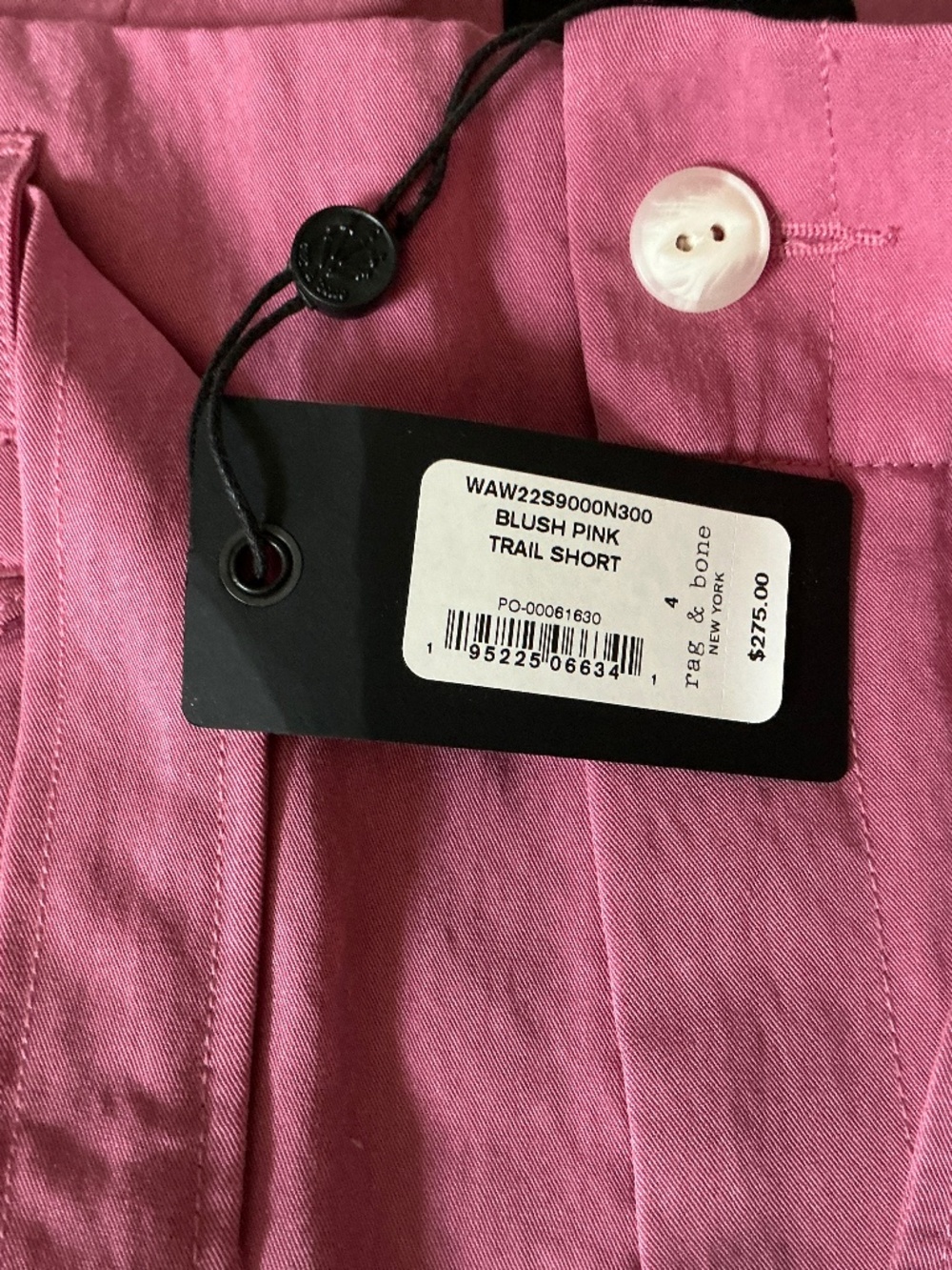 Rag & bone High-Waist Tie-Belt Shorts in Dusty Rose - NEW WITH TAGS